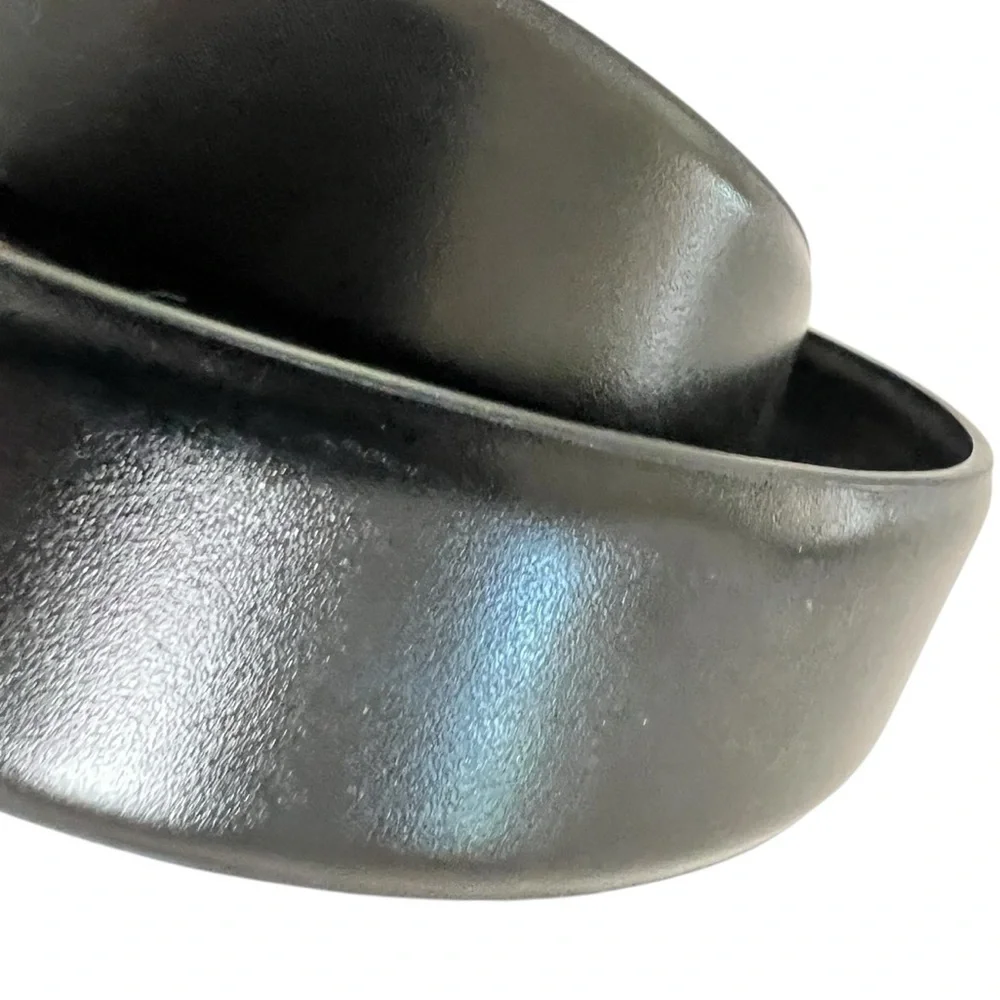 New dress belt black leather silver buckle silver buckle 34 waist adjustable